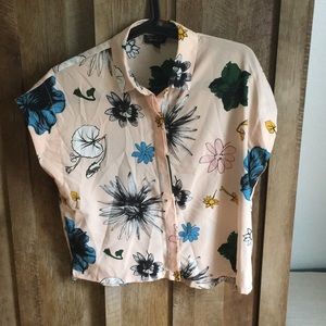 Topshop Crop Top Blouse